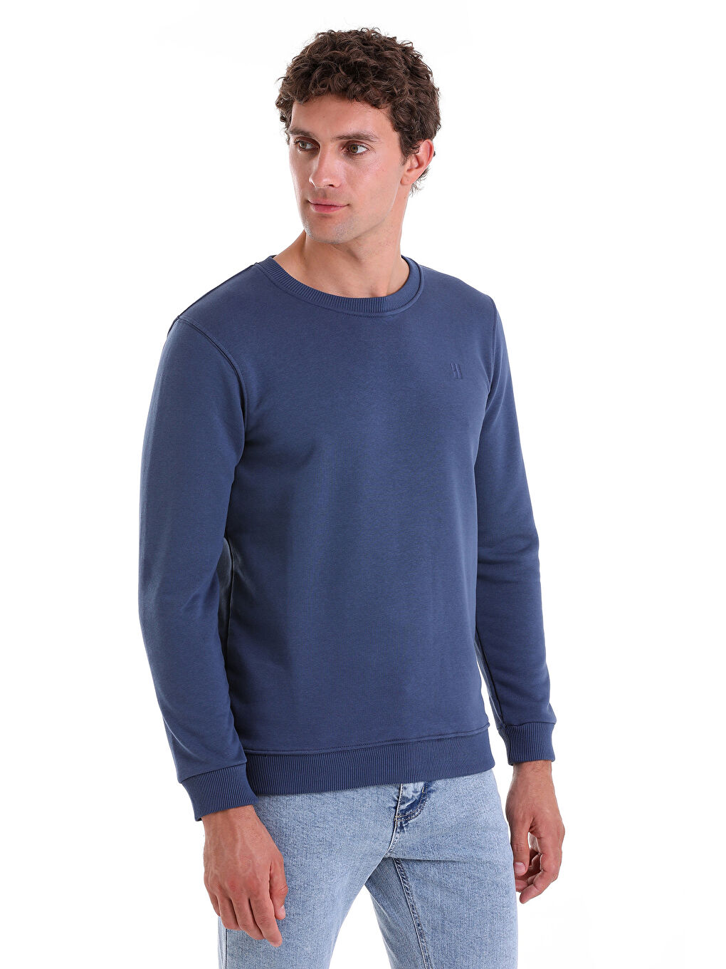 Hatemoğlu İndigo indigo Regular Fit Düz Pamuklu Bisiklet Yaka Sweatshirt - 2