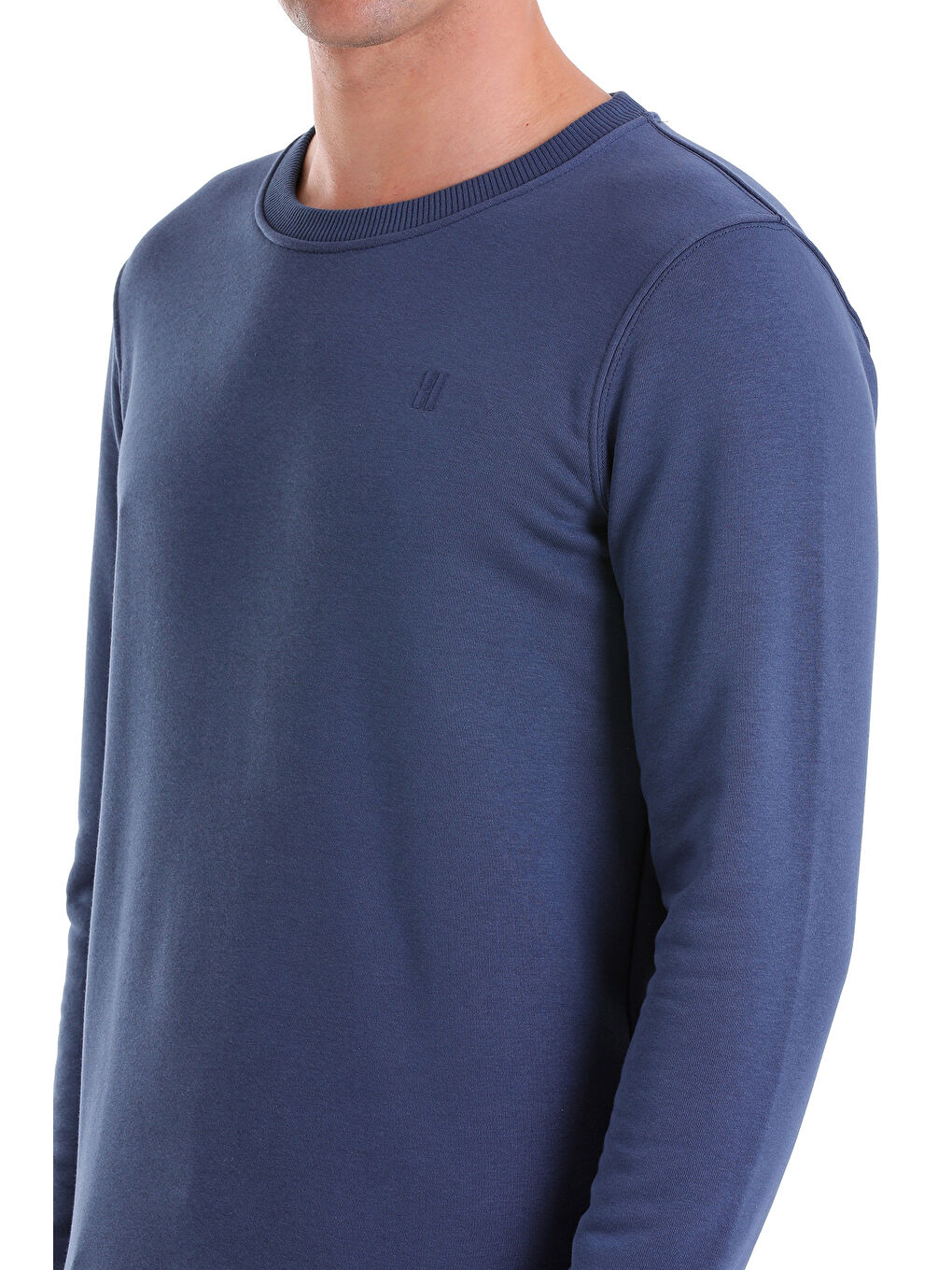 Hatemoğlu İndigo indigo Regular Fit Düz Pamuklu Bisiklet Yaka Sweatshirt - 4