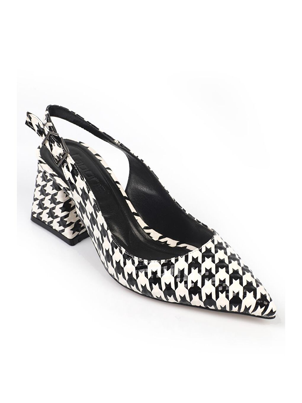 Siyah Yumuşak Pedli Taban Kadın Topuklu ayakkabı-3