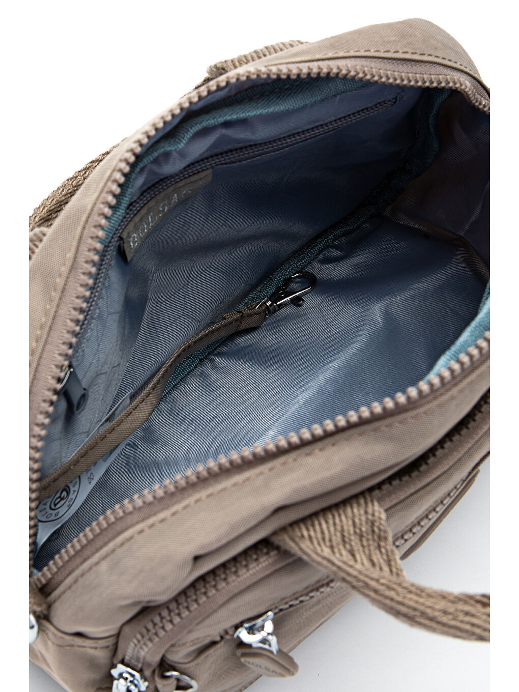 Bej Klinkır Kumaş Kadın Çapraz Çanta Shay Vizon-5