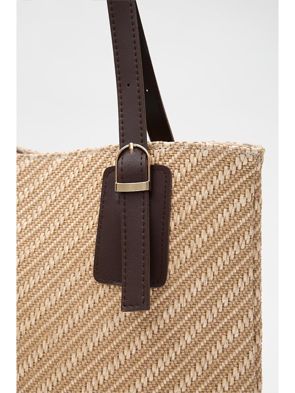 Valenne Hasır Omuz Çanta Kahverengi-3