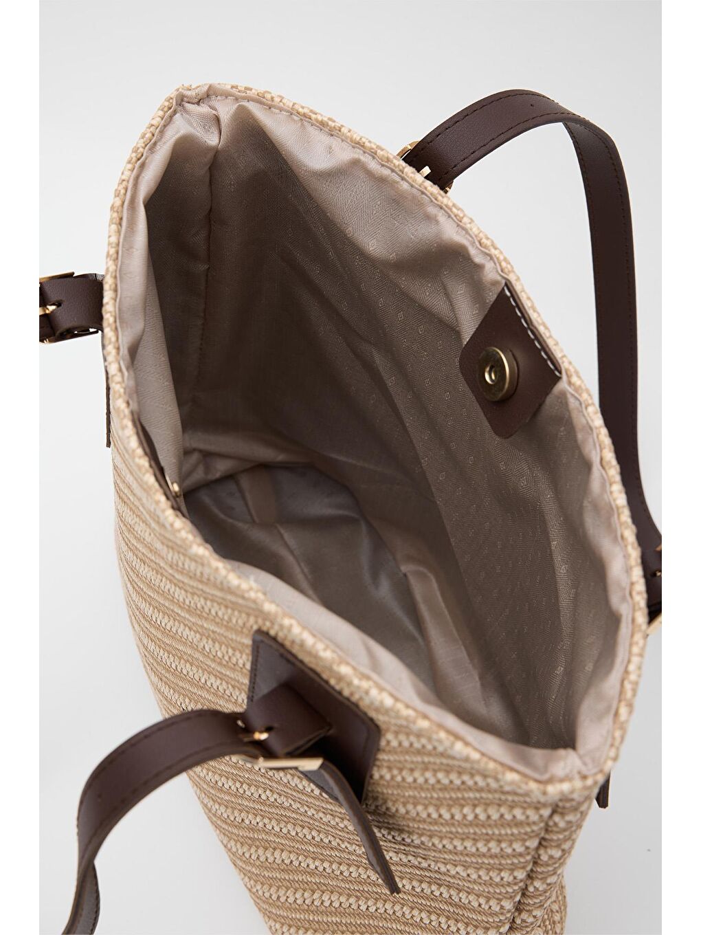 Valenne Hasır Omuz Çanta Kahverengi-4