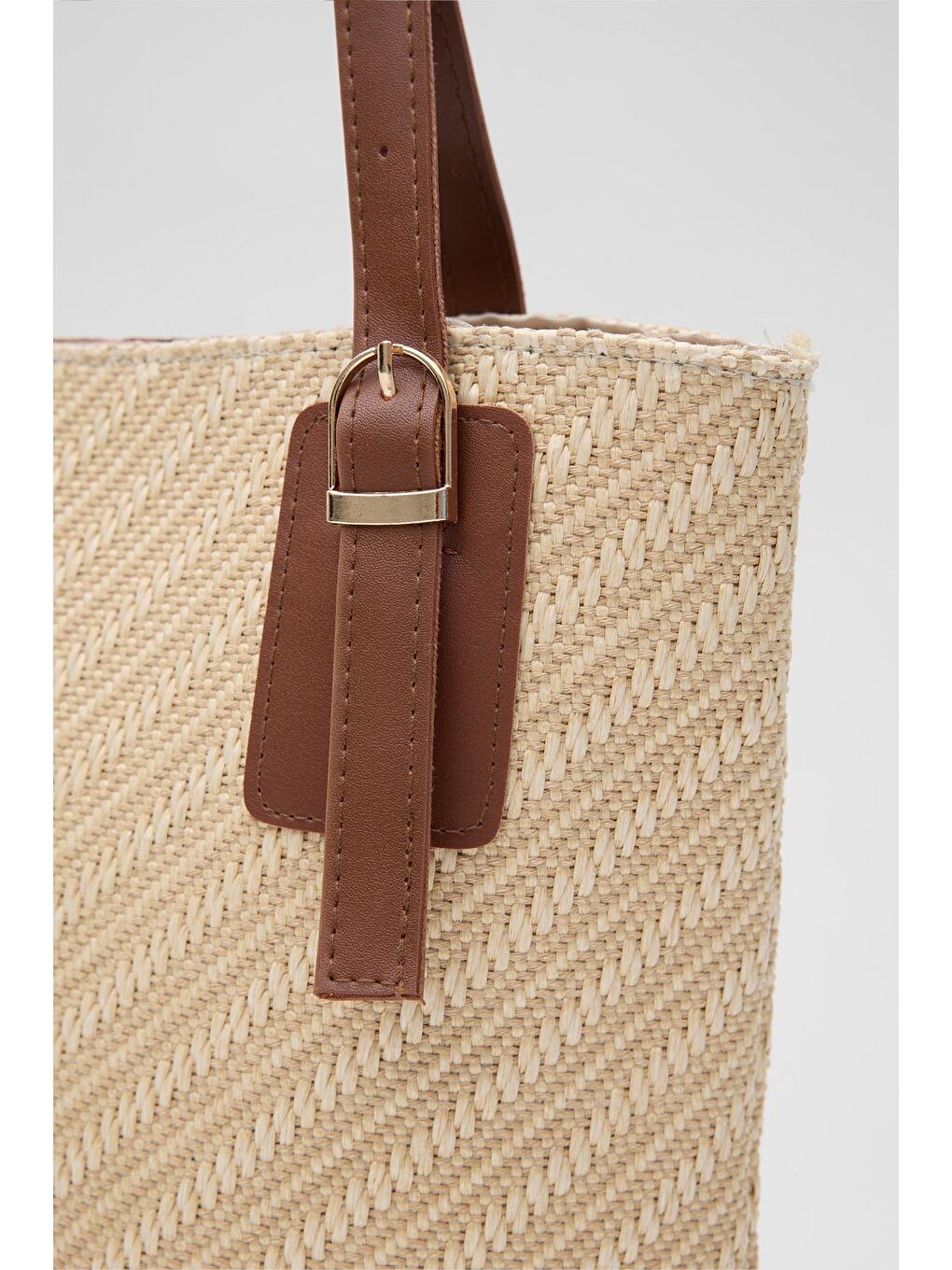 Kahverengi Valenne Hasır Omuz Çanta Taba-3