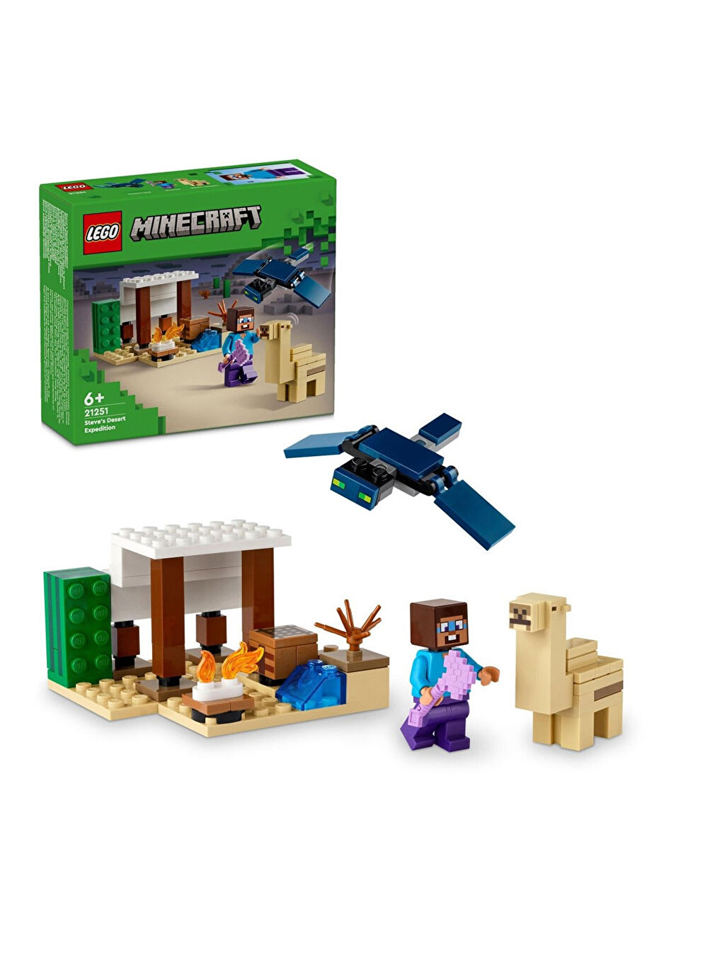 Lego Renksiz Minecraft Steve'İn Çöl Keşfi 21251