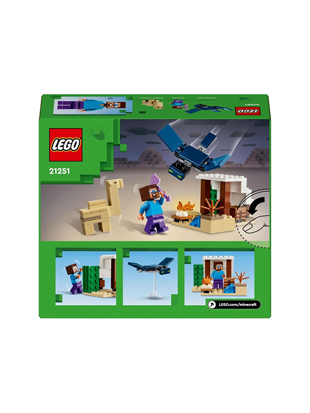 Lego Renksiz Minecraft Steve'İn Çöl Keşfi 21251 - 2