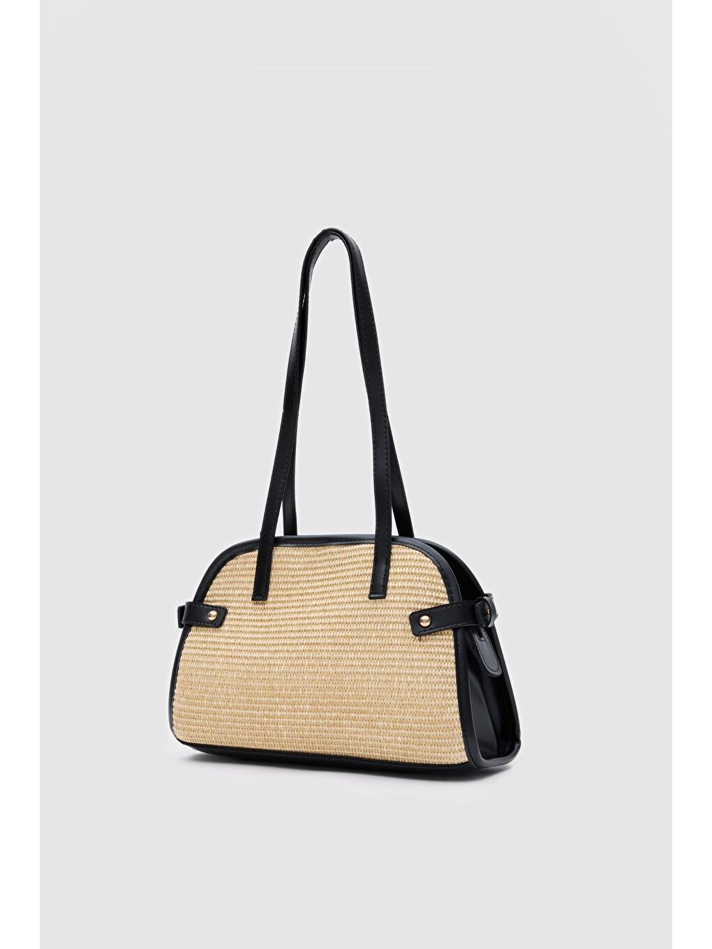 Vosges Hasır Omuz Çantası Siyah-1