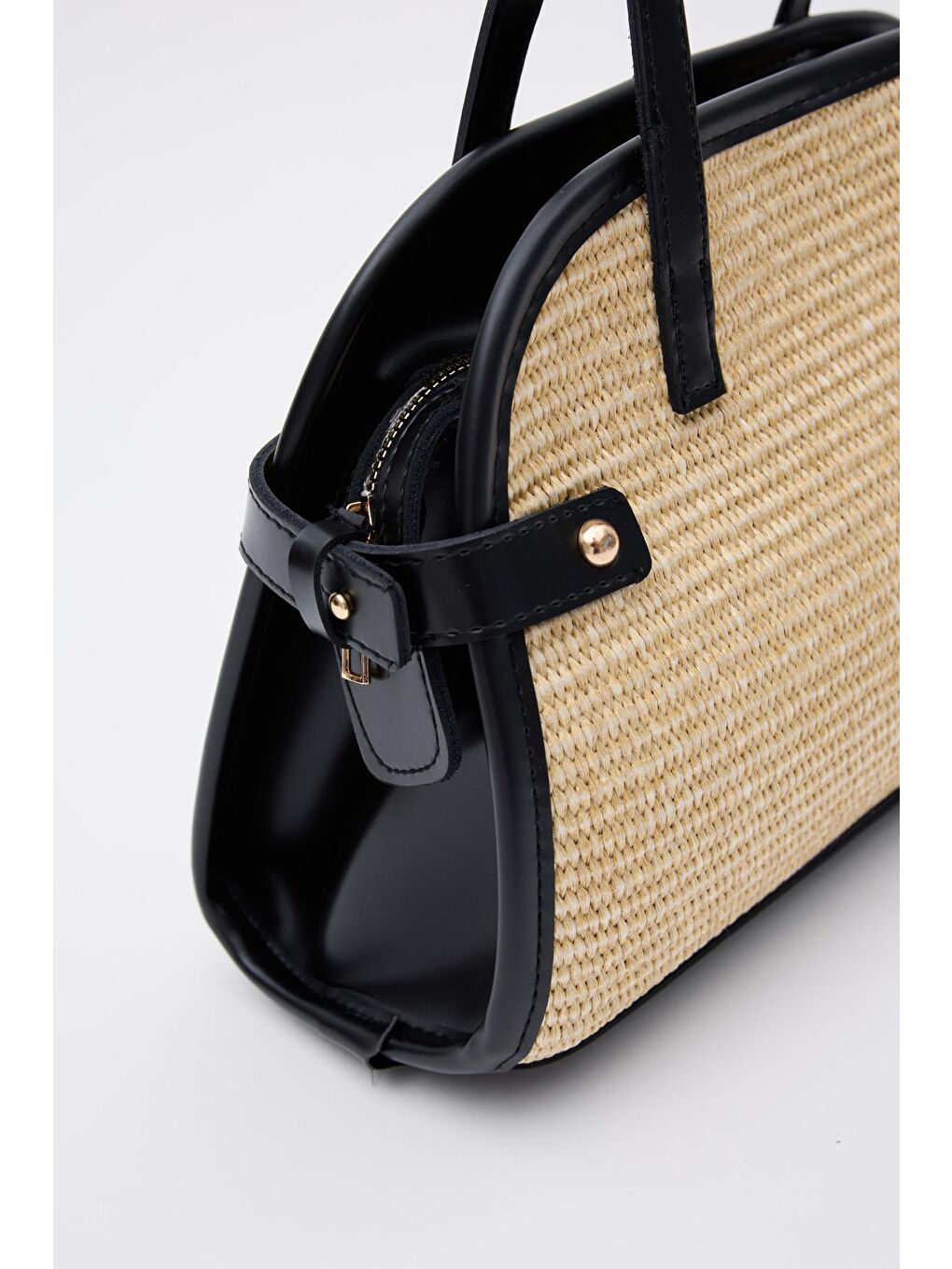 Vosges Hasır Omuz Çantası Siyah-4