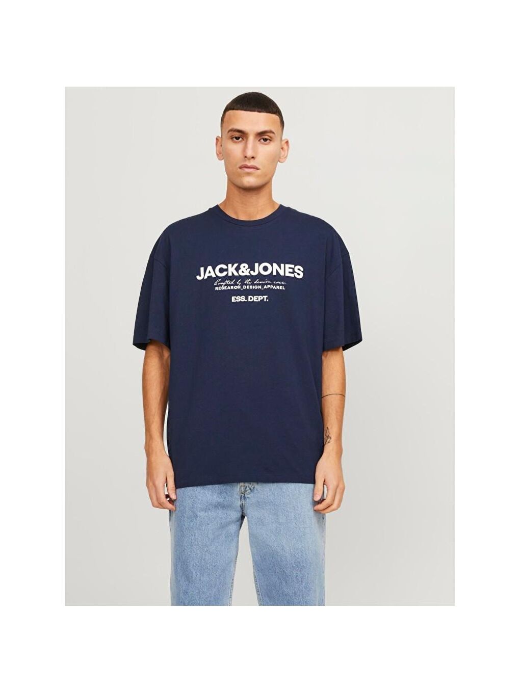 Jack & Jones Gale Erkek Lacivert Bisiklet Yaka Tişört - 1