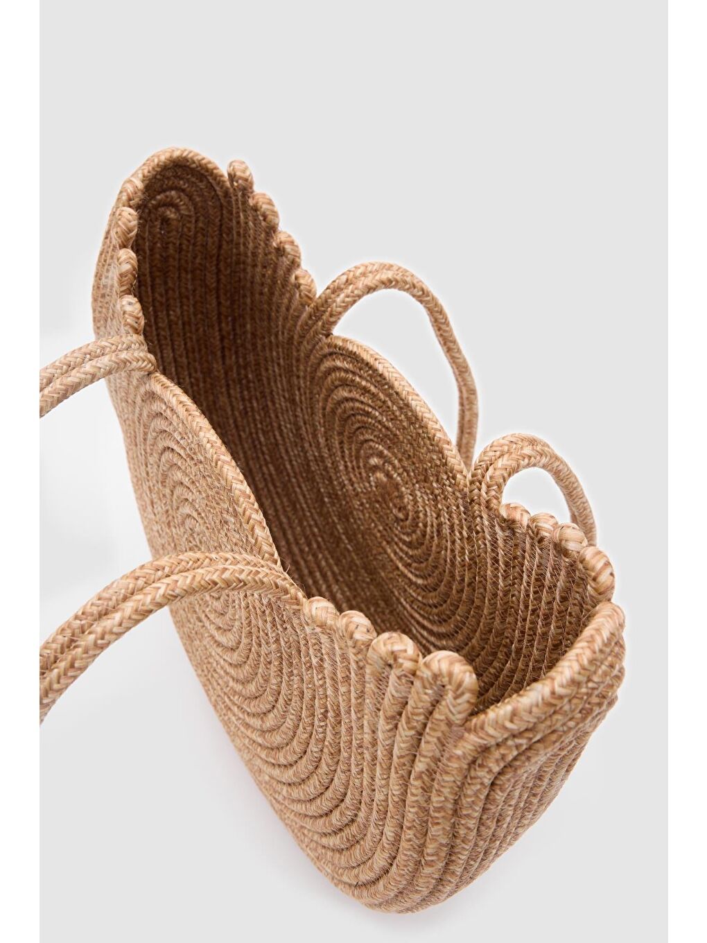 Bej Gusta Medium Hasır Omuz Çantası Vizon-4