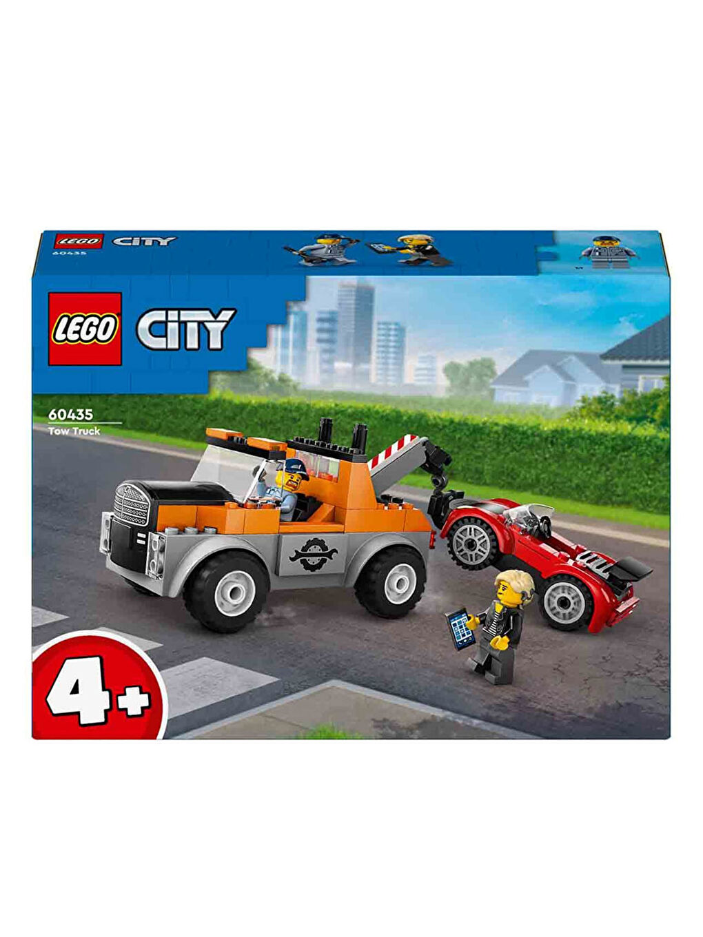 Lego Renksiz City Çekici Kamyon ve Spor Araba Tamiri Oyun Seti 60435 - 2