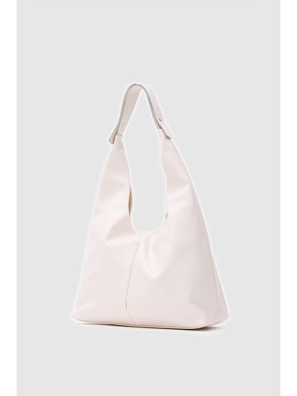 Ekru Zaura Salaş Omuz Çantası Krem-1