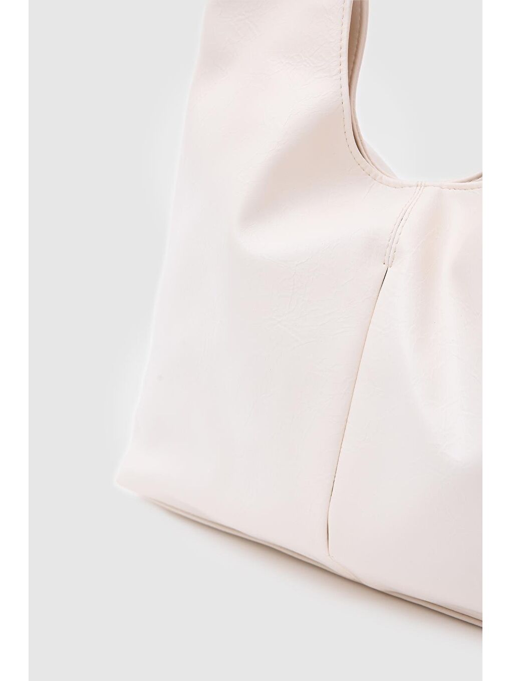 Ekru Zaura Salaş Omuz Çantası Krem-2