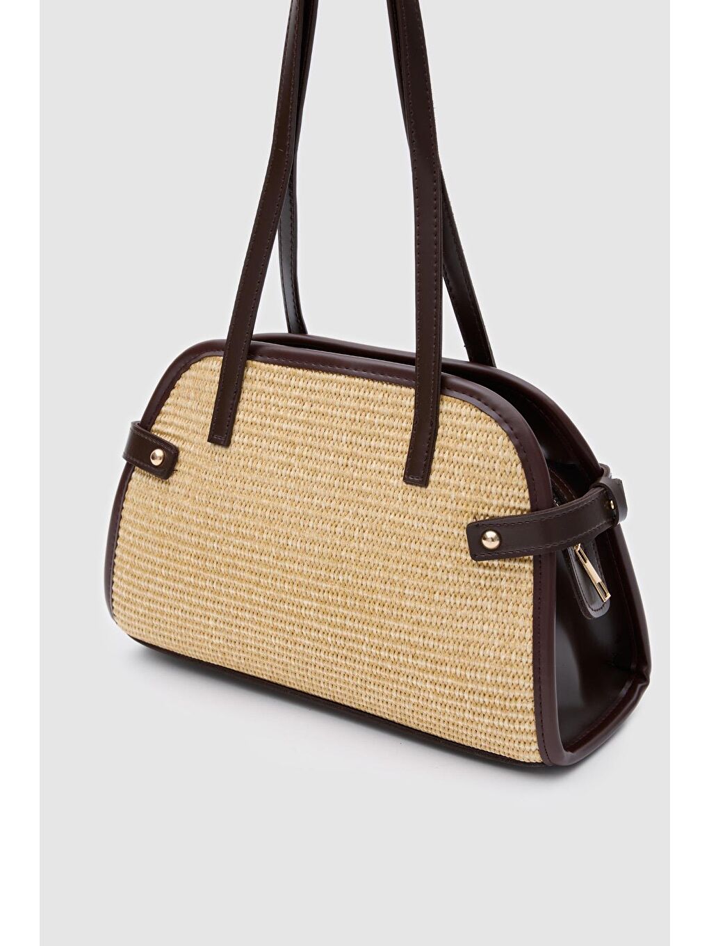 Vosges Hasır Omuz Çantası Kahverengi-2