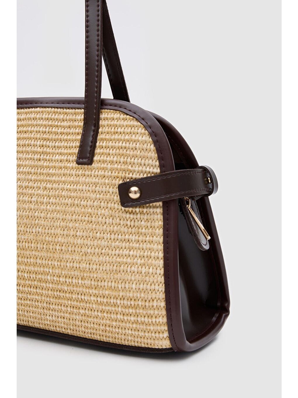 Vosges Hasır Omuz Çantası Kahverengi-3