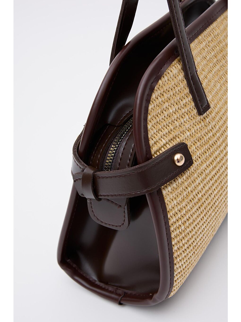 Vosges Hasır Omuz Çantası Kahverengi-4