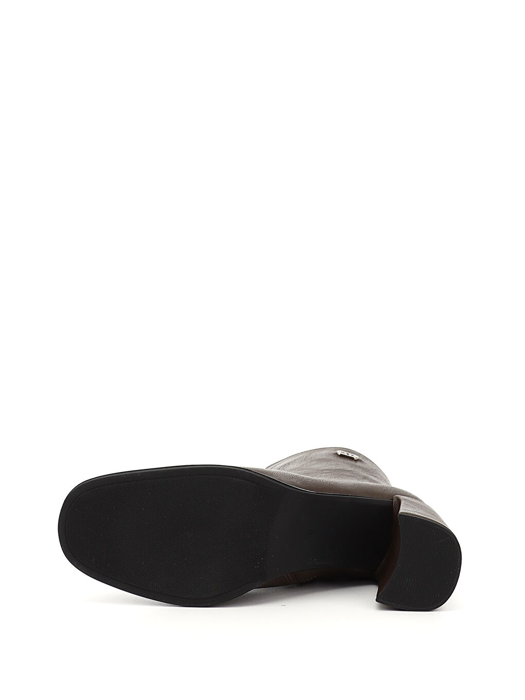 Kahverengi Kadın ÇİKOLATA KAHVE Fermuarlı Küt Burunlu Kalın Topuklu Bot-3