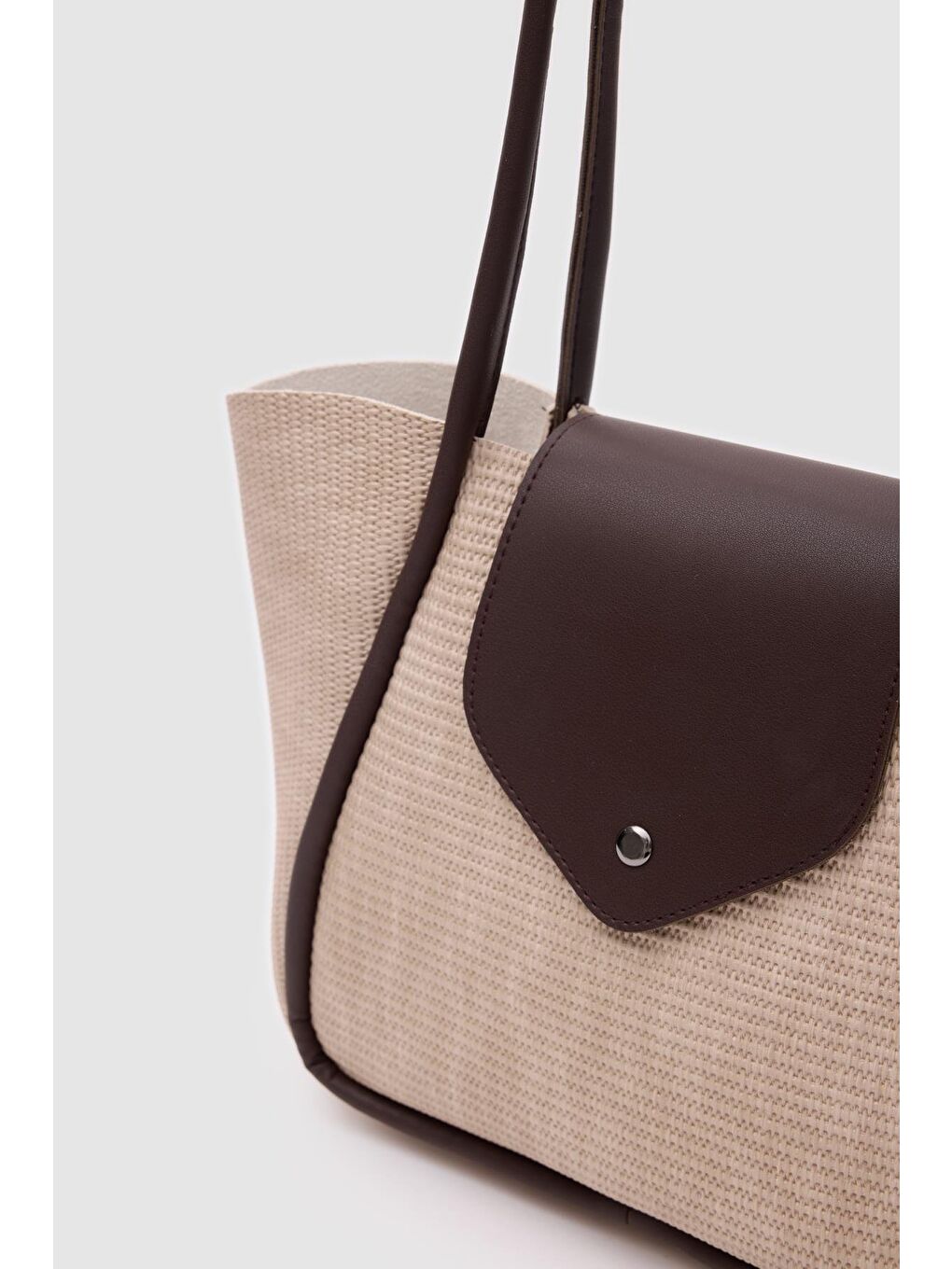 Petre Hasır Omuz Çantası Bej-6