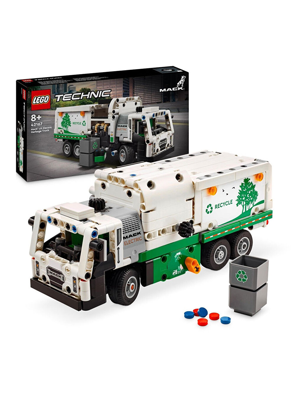 Lego Renksiz Technic Mack Lr Electric Çöp Kamyonu 42167