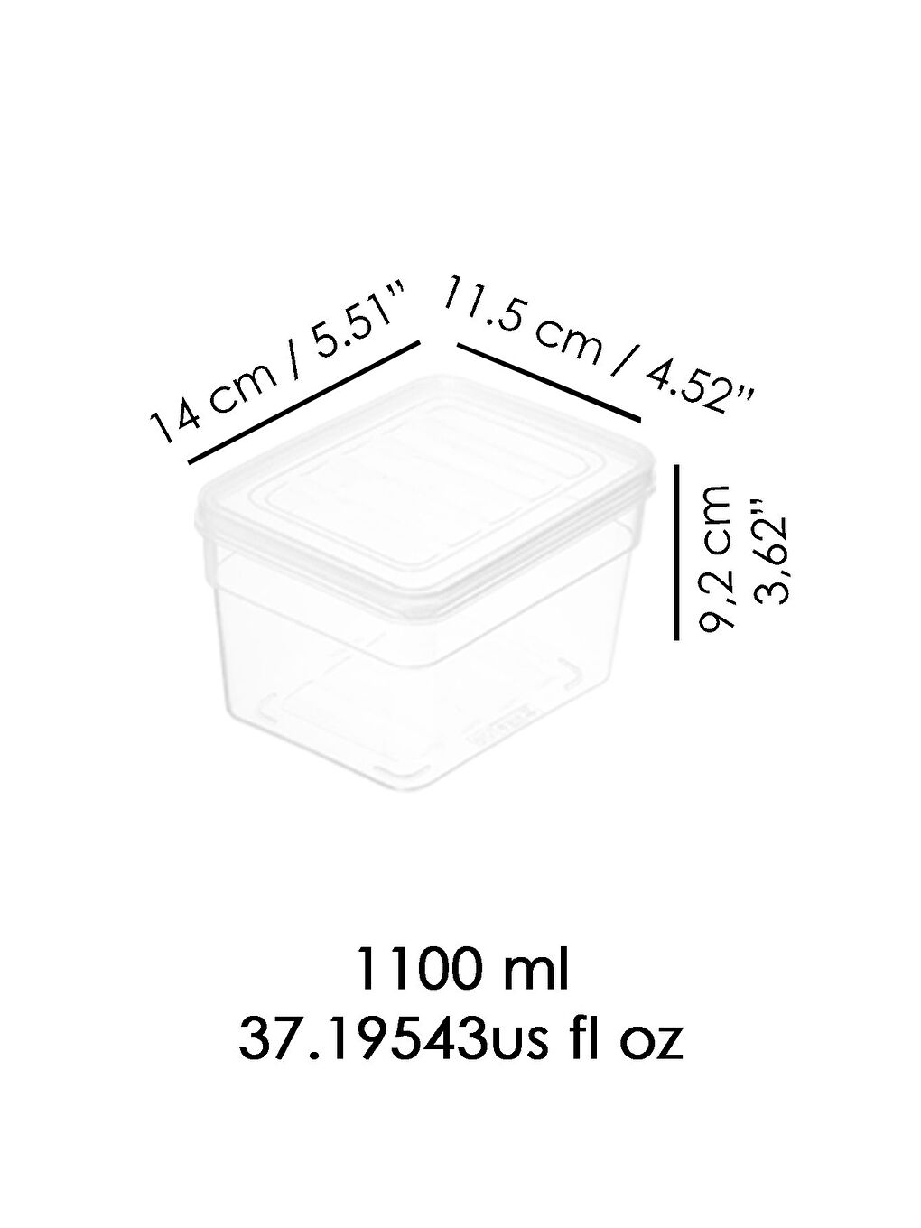 Renksiz 6'lı Derin Mikrodalga Uyu mlu Erzak Gıda Saklama Kabı Şeffaf Kapak Düzenleyici Organizer Set 1100 ml-2