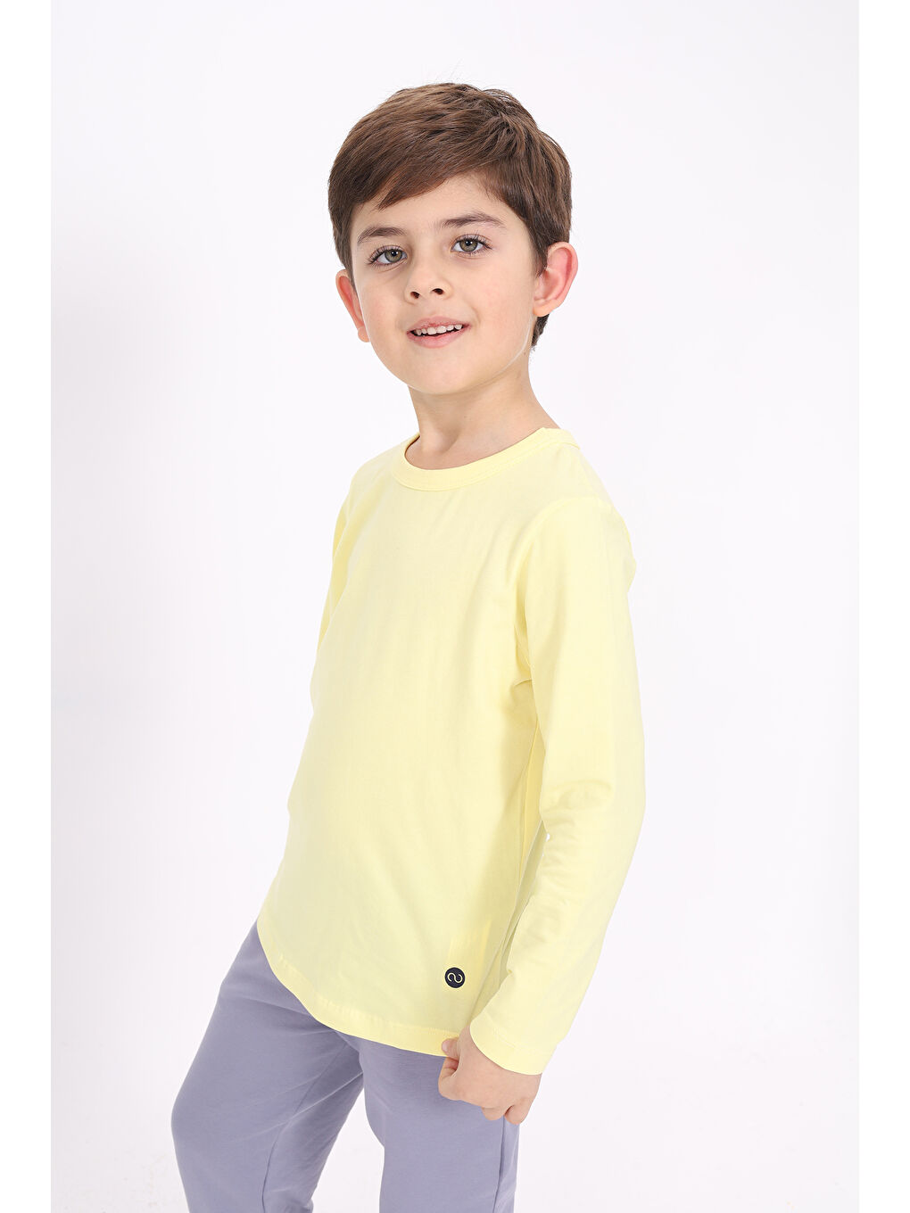 Sarı Kız Çocuk Baskılı Tişört-1