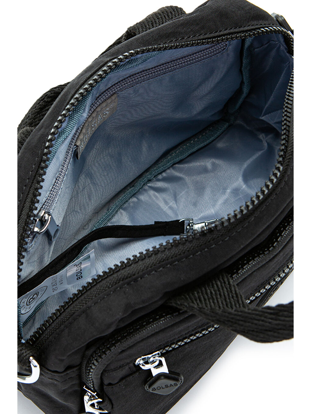 Klinkır Kumaş Kadın Çapraz Çanta Shay Siyah-6