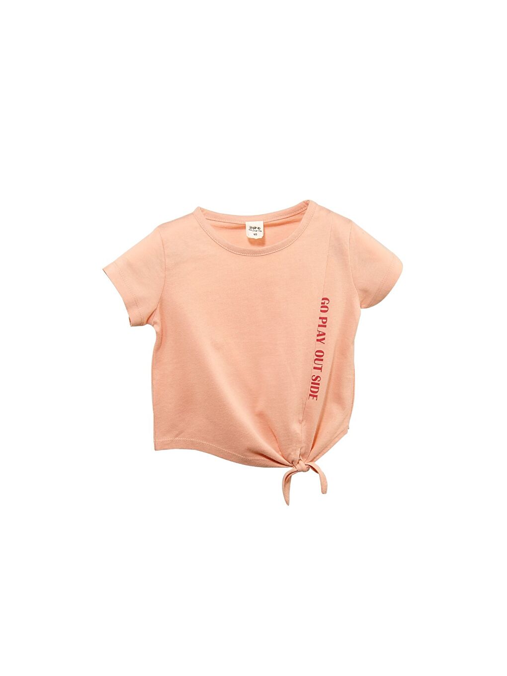 ZEYLAND Pembe Kız Bebek Pudra Bağlamalı Crop T-Shirt (9Ay-4Yaş) - 3