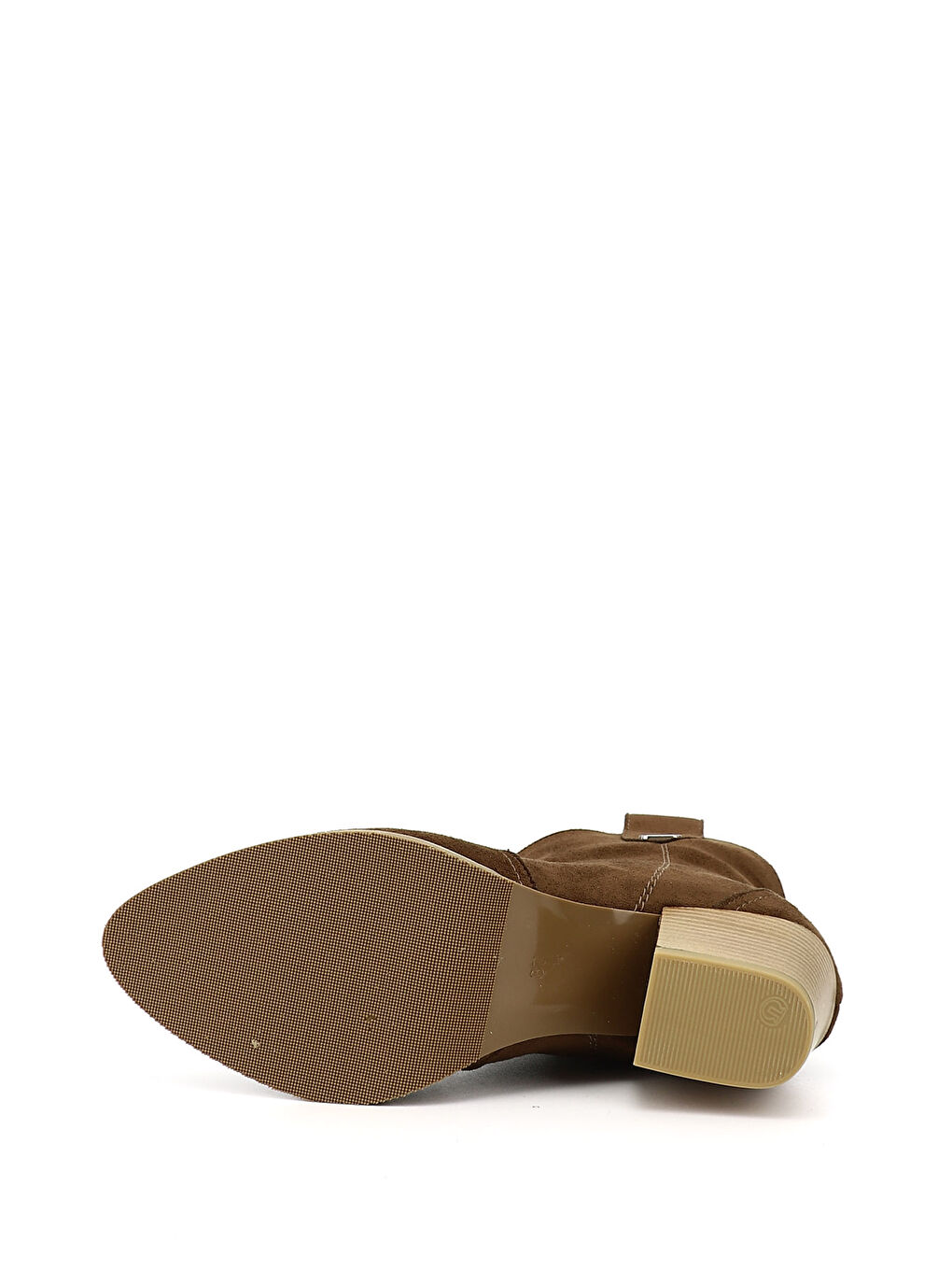 Kahverengi Kadın AÇIK KAHVERENGİ Sivri Burun Kalın Topuklu Kovboy Bot-3