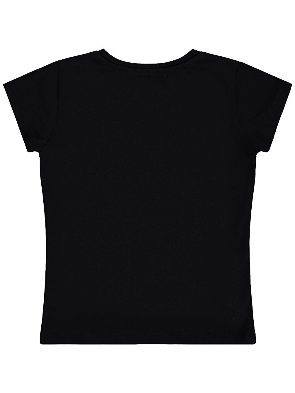 Girls Baskılı 6-9 Yaş Tişört - Siyah-1