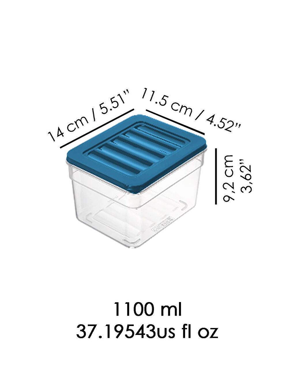 8 li Derin Mikrodalga Uyu mlu Düzenleyici Organizer Set Gıda Erzak Saklama Kabı Seti 1100 ml Mavi-2