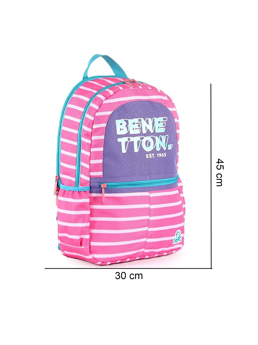 United Colors Of Benetton Pembe Laptop Bölmeli Okul Sırt Çantası İki Bölmeli Pembe 03752 - 1