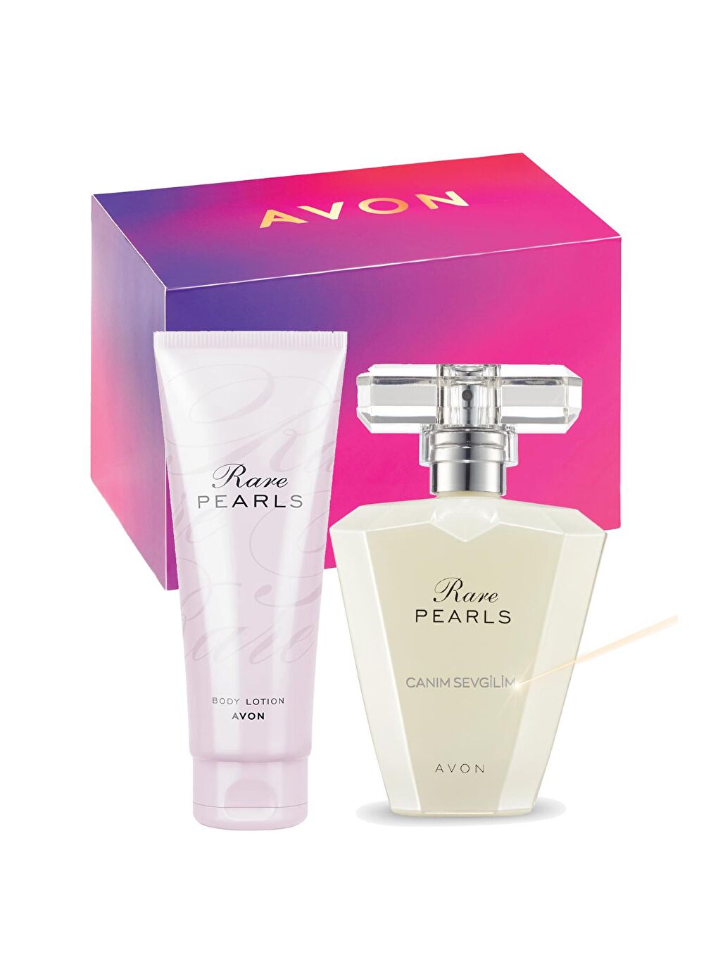 AVON Renksiz Canım Sevgilim Yazılı Rare Pearls Parfüm Hediye Kutulu Paket