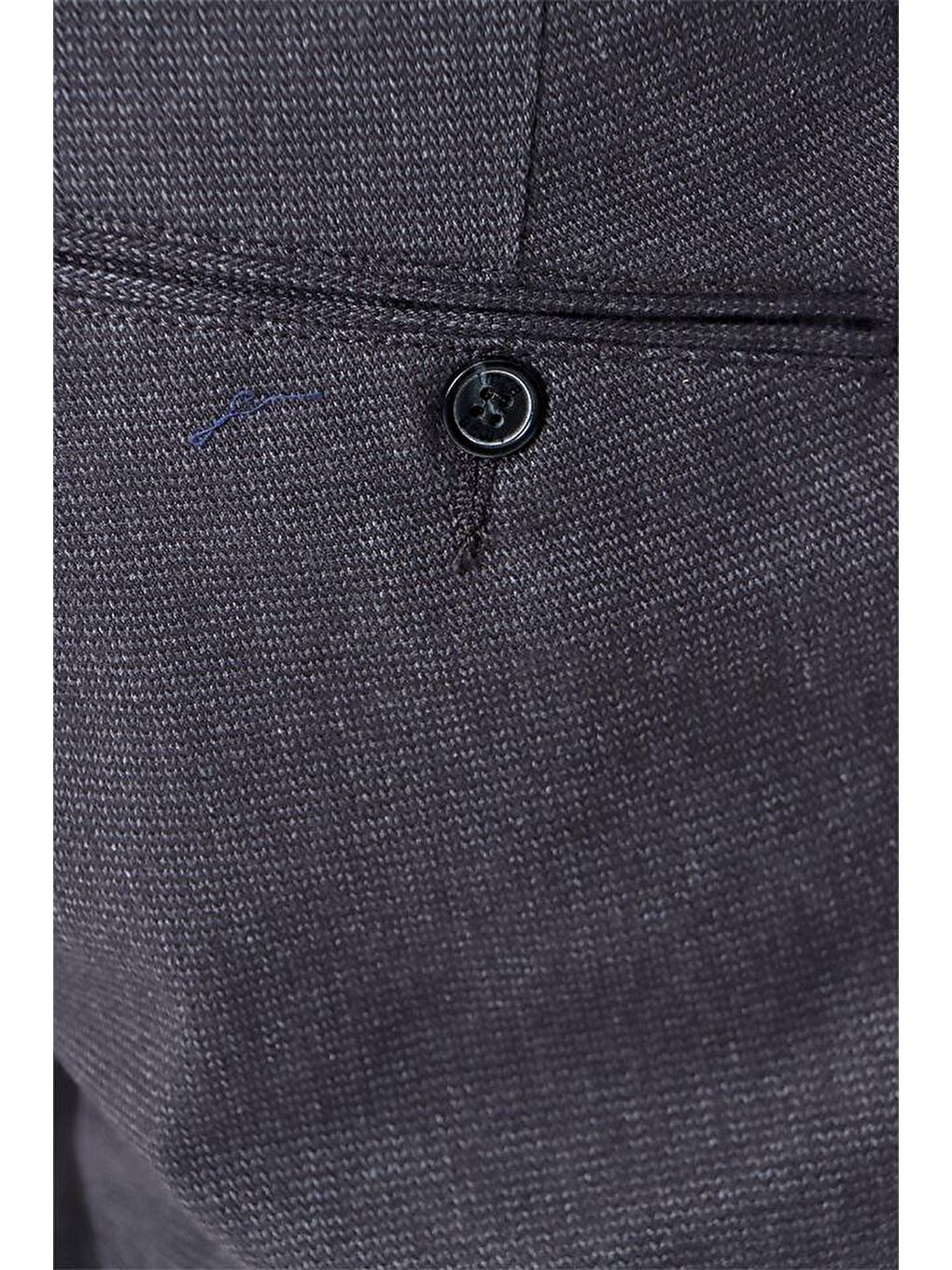 Gri Füme Pamuklu Yandan Cepli Casual Slim Fit Erkek Pantolon 1003225175-5