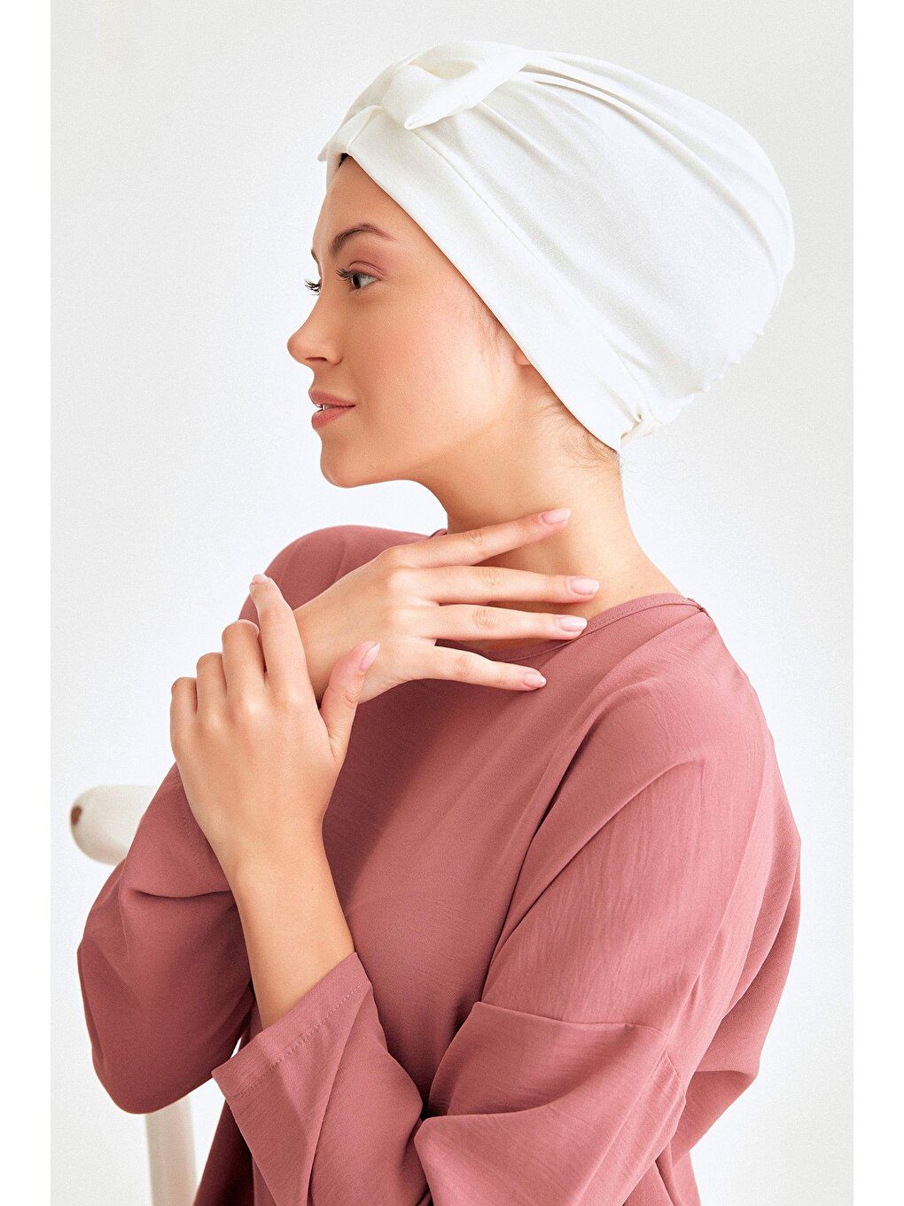 Ekru Fiyonklu Bone-1