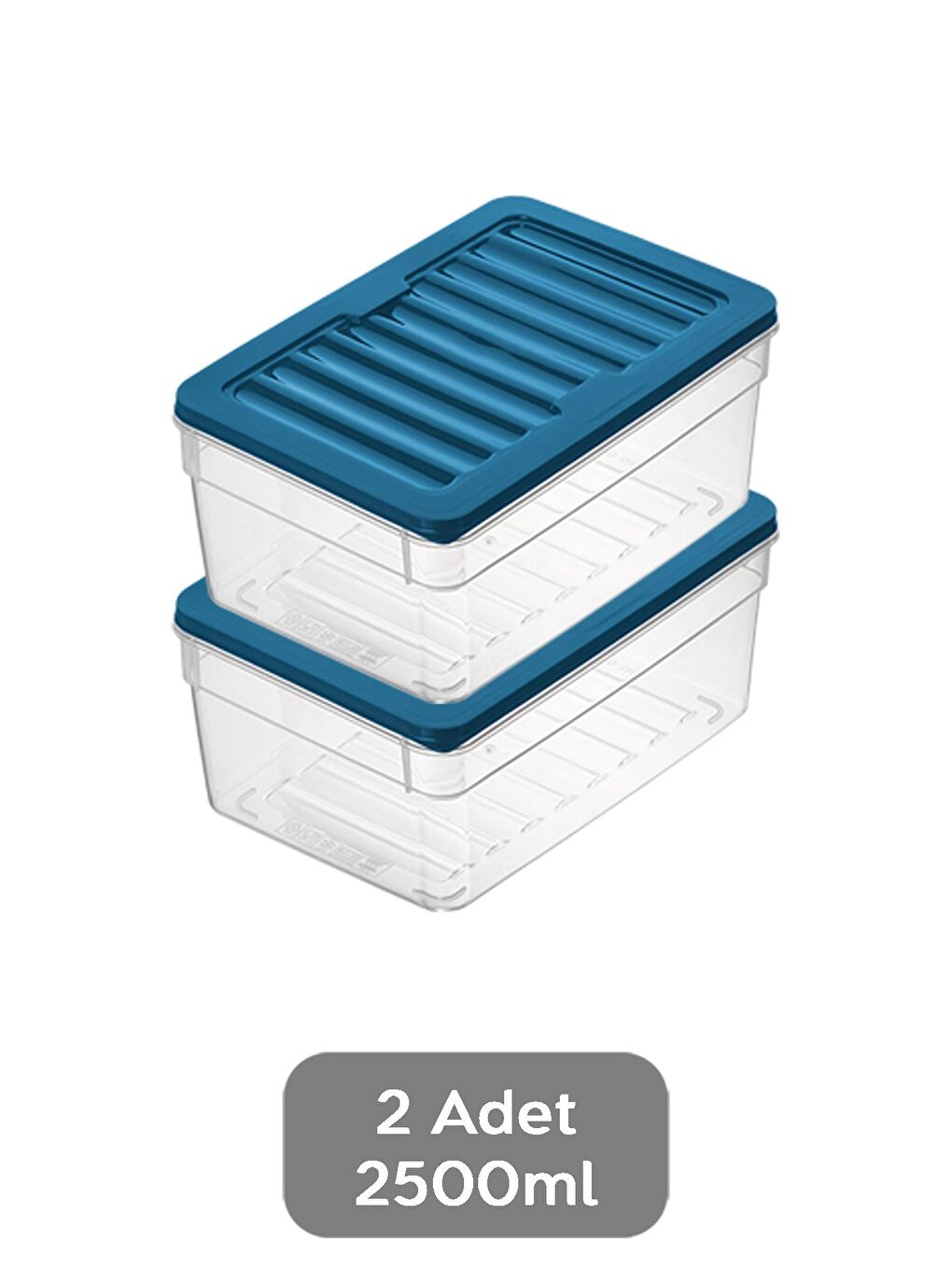 2'li Derin Buzdolabı Organizer Set 2500 ml Mavi-1