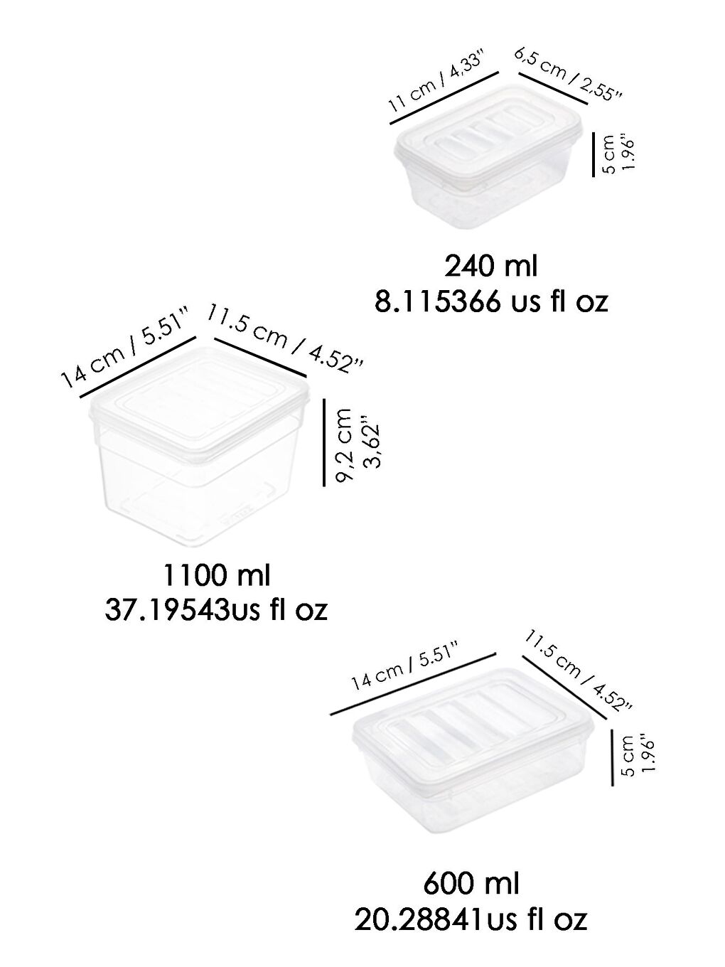 Renksiz 8 Parça Derin ve Sığ Erzak Saklama Kabı Seti Şeffaf Kapak Mikrodalga Uyu mlu Organizer Düzenleyici-3