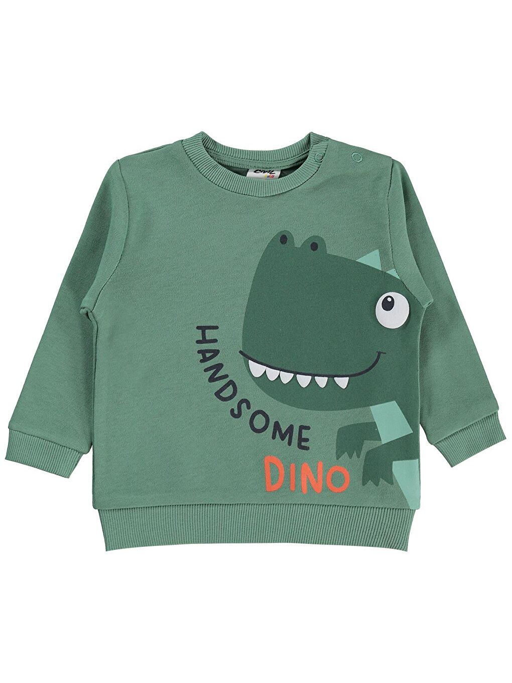 Baby Dinozor Baskılı 6-18 Ay Sweatshirt - Haki
