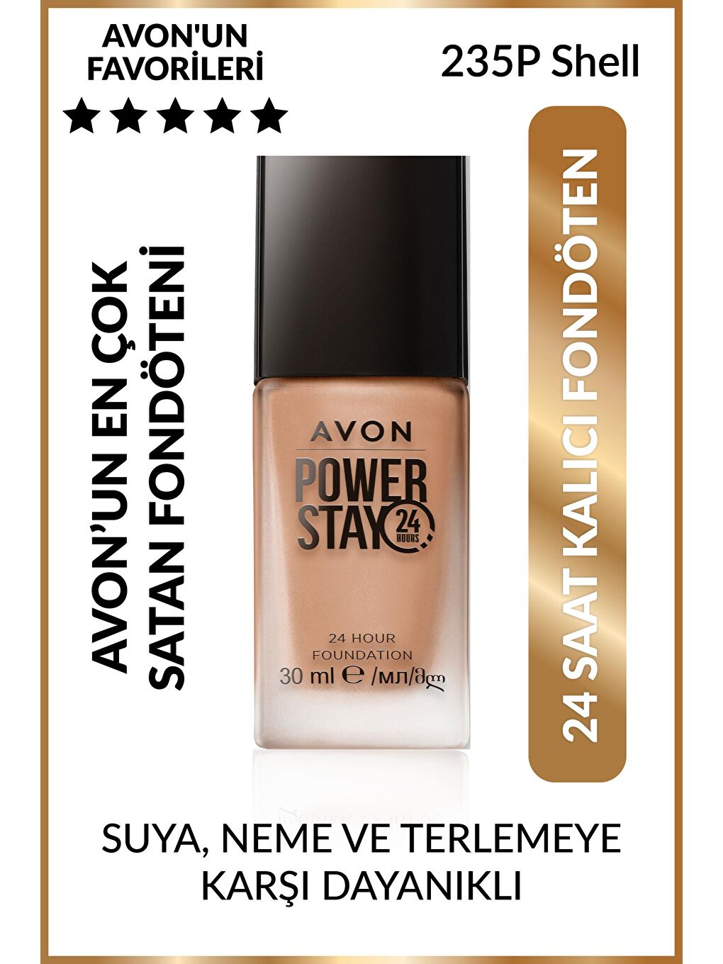 AVON Renksiz True Power Stay Mat Fondöten 30 Ml. Shell