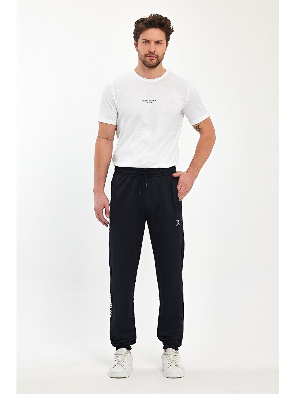 Lacivert Erkek R Logolu Eşofman Alt-1