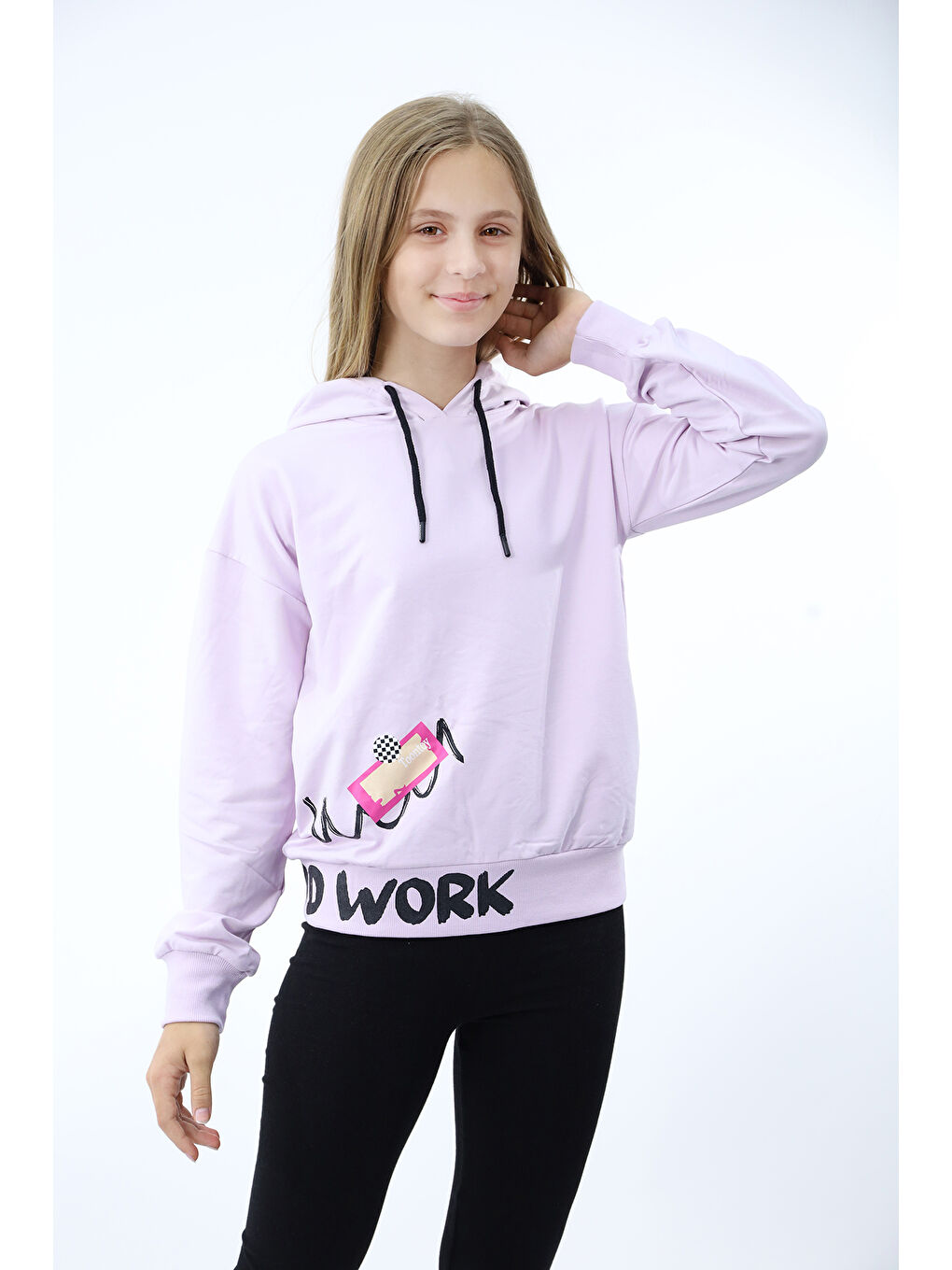 Toontoykids Açık Lila Kız Çocuk Baskılı Sweatshirt