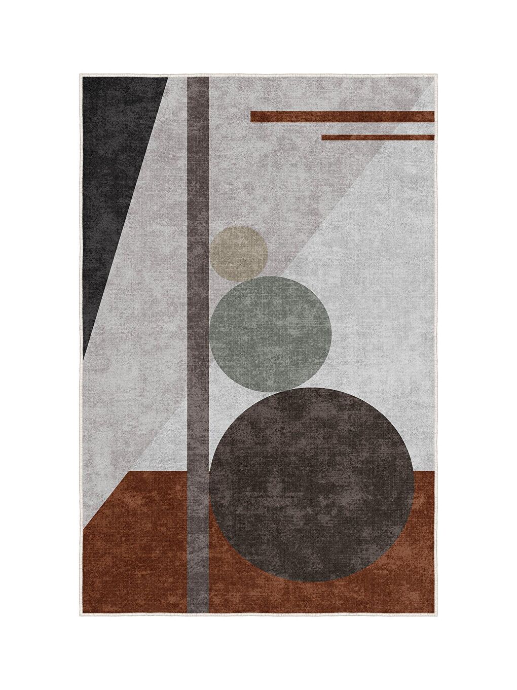 Karışık Özel Tasarım, Kaymaz Taban, İnce, Yıkanabilir, Modern Halı WOOKECE1437 120x180-3