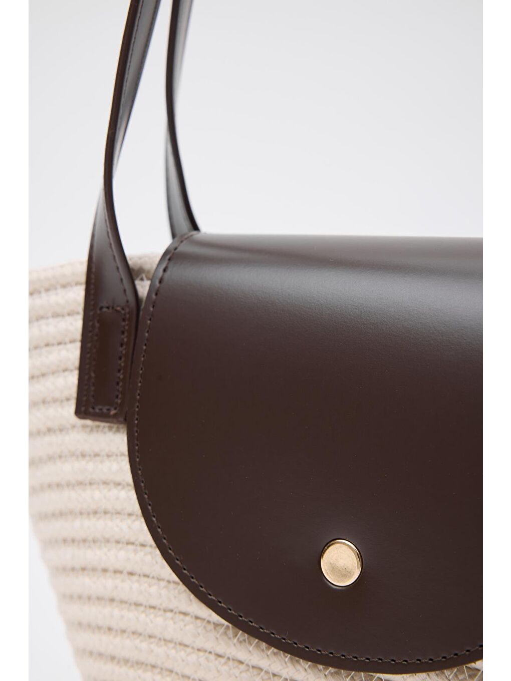 Ekru Maia Handmade Hasır Omuz Çantası Krem-5