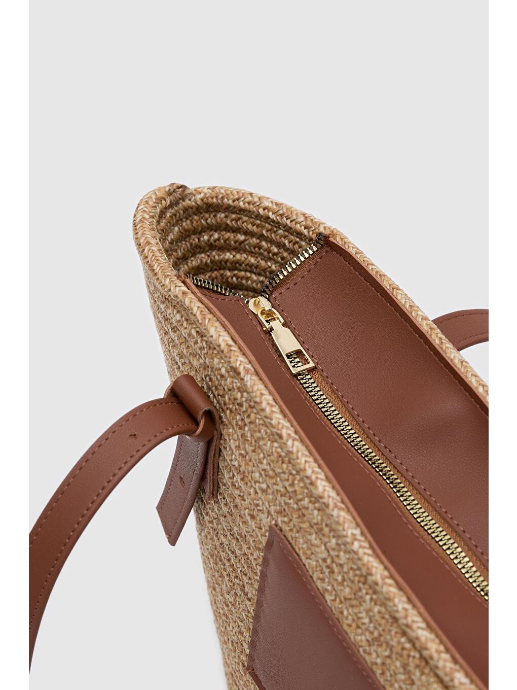 Bej Vittoria Handmade Hasır Çanta Vizon-9