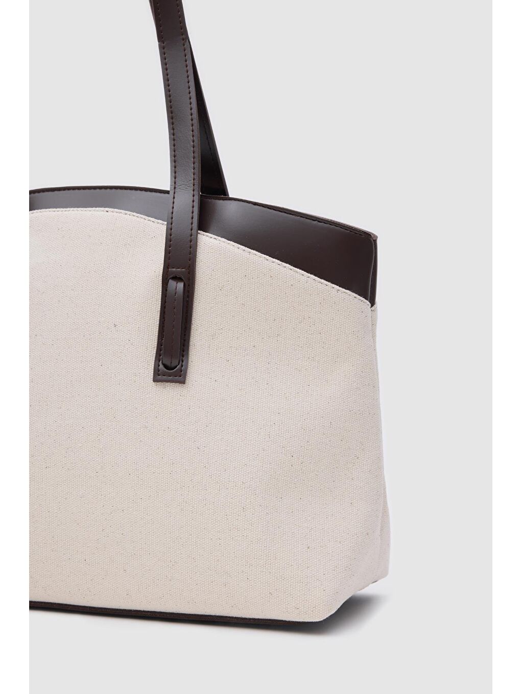 Citta Kanvas Tote Bag Kahverengi-5