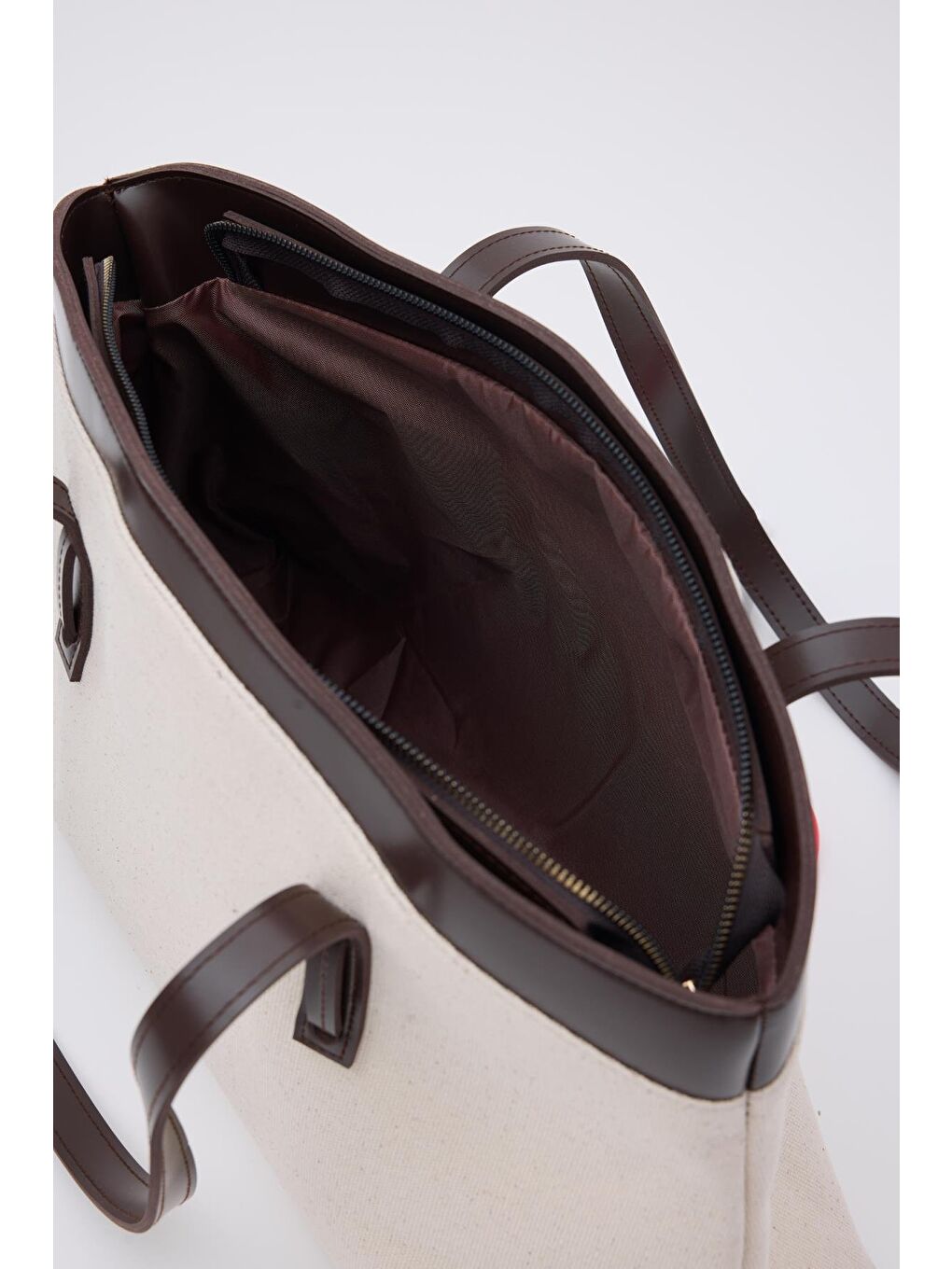 Citta Kanvas Tote Bag Kahverengi-6