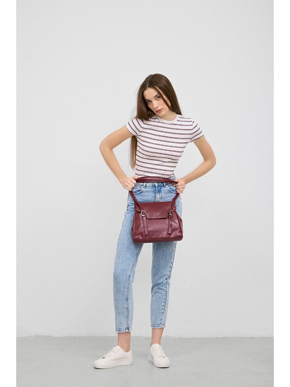 Loma Omuz Çantası  Bordo-3