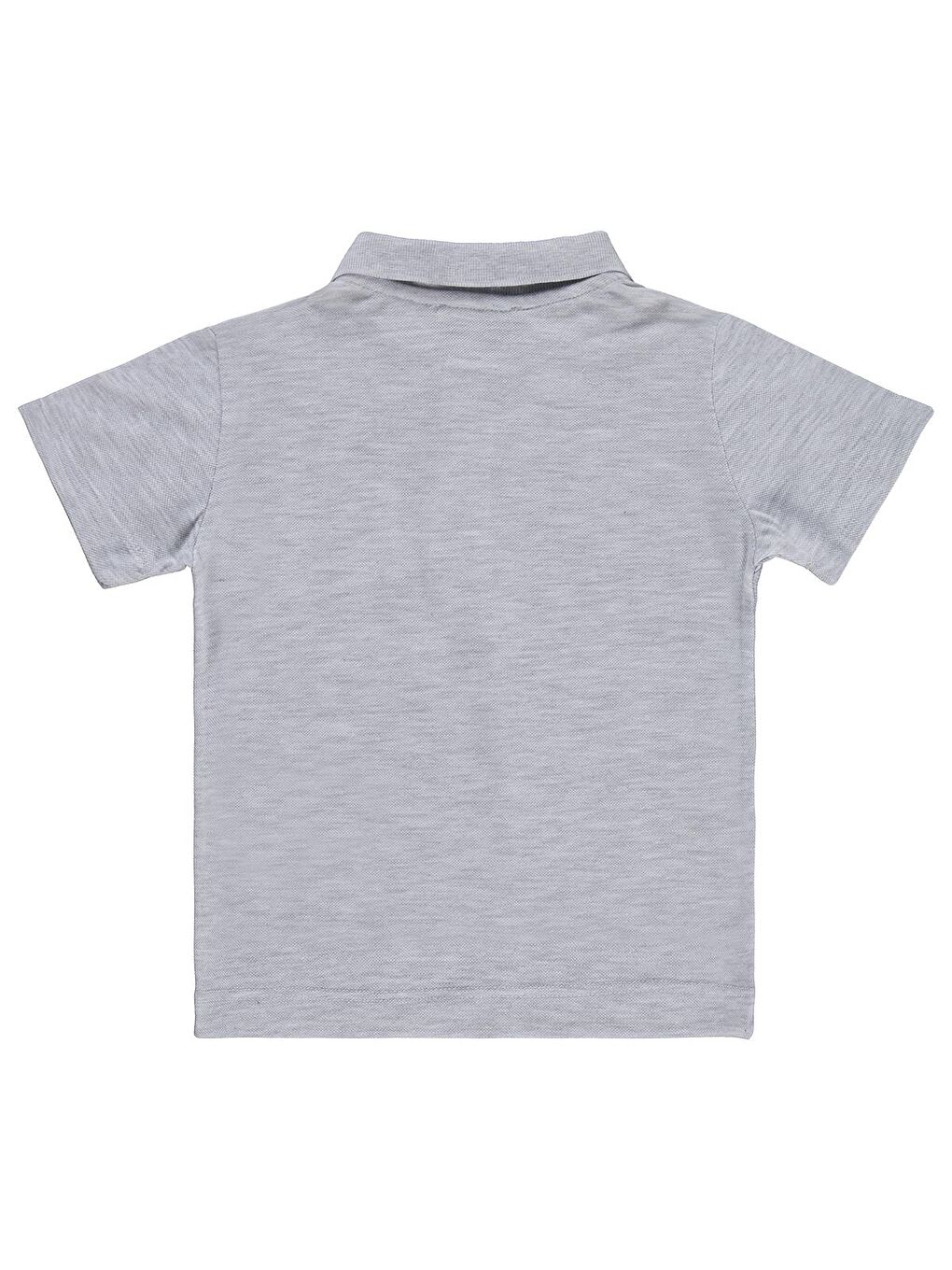 Boys Erkek Çocuk Palmiye Nakışlı Polo Yaka 2-5 Yaş Tişört - Gri-1