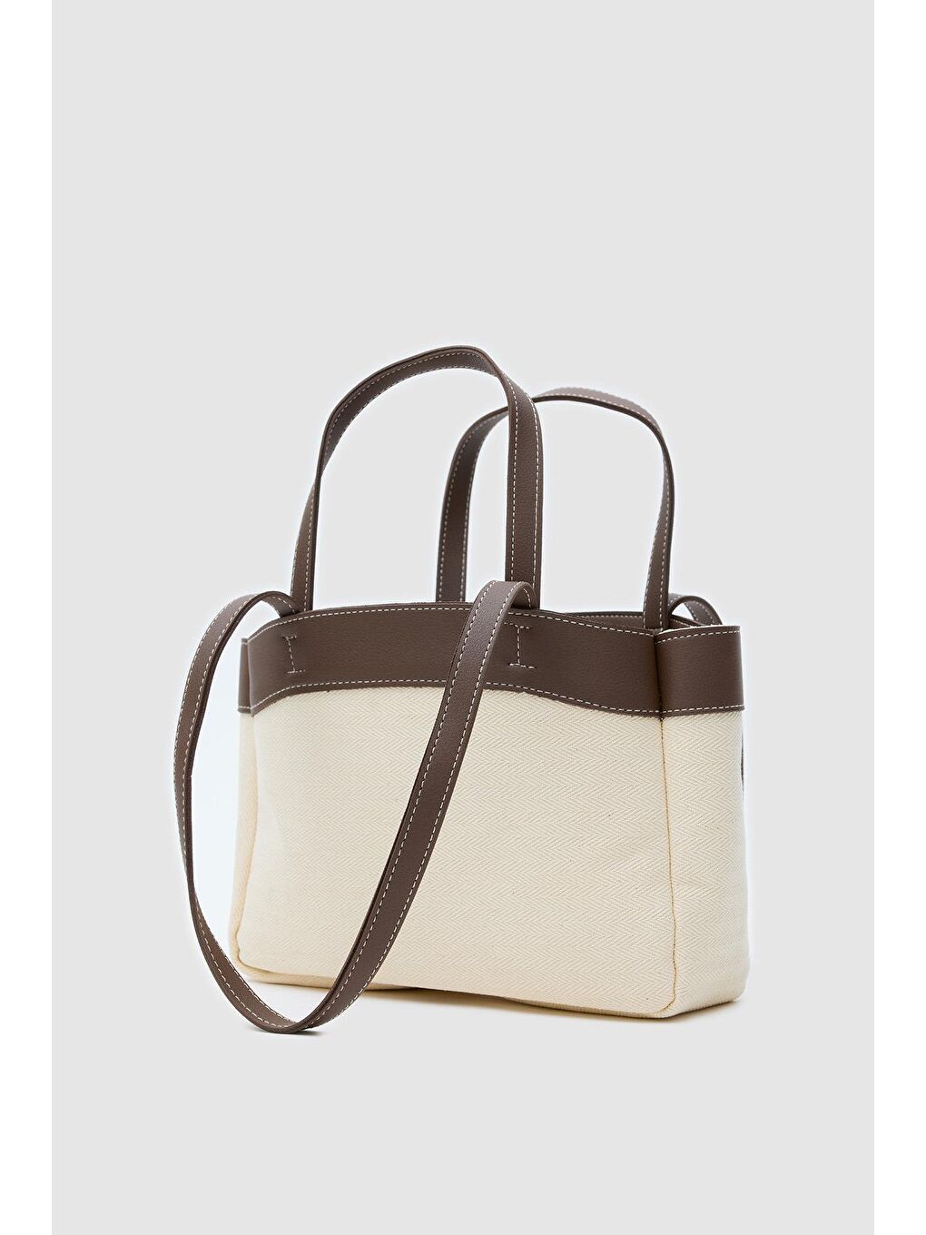 Marlove Kanvas Omuz Çantası Kahverengi-2