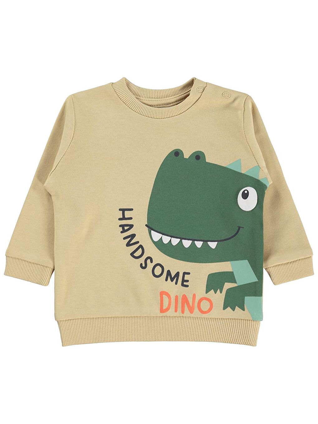 Baby Dinozor Baskılı 6-18 Ay Sweatshirt - Kahverengi