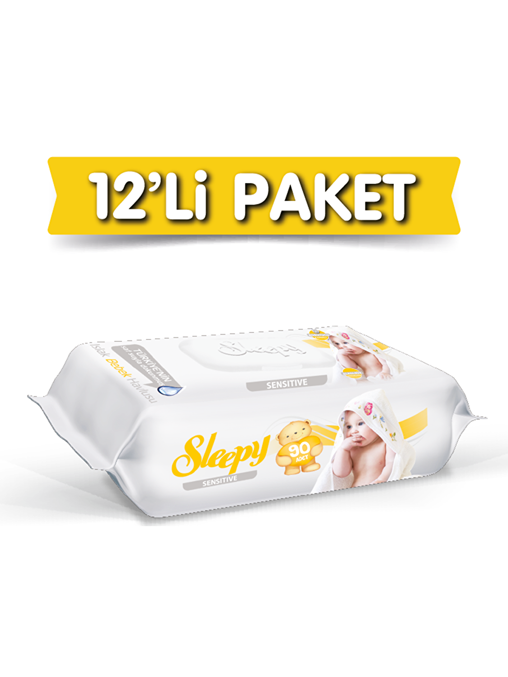 Islak Havlu Sensitive 90 lı x 12 Adet (1080 Yaprak)