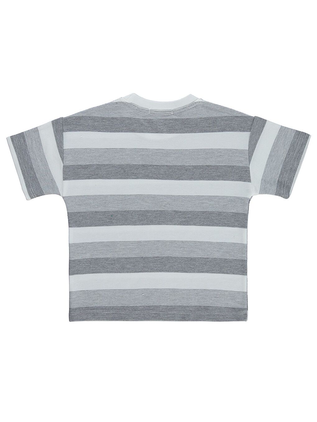 Boys Çizgili 2-5 Yaş Tişört - Gri-1